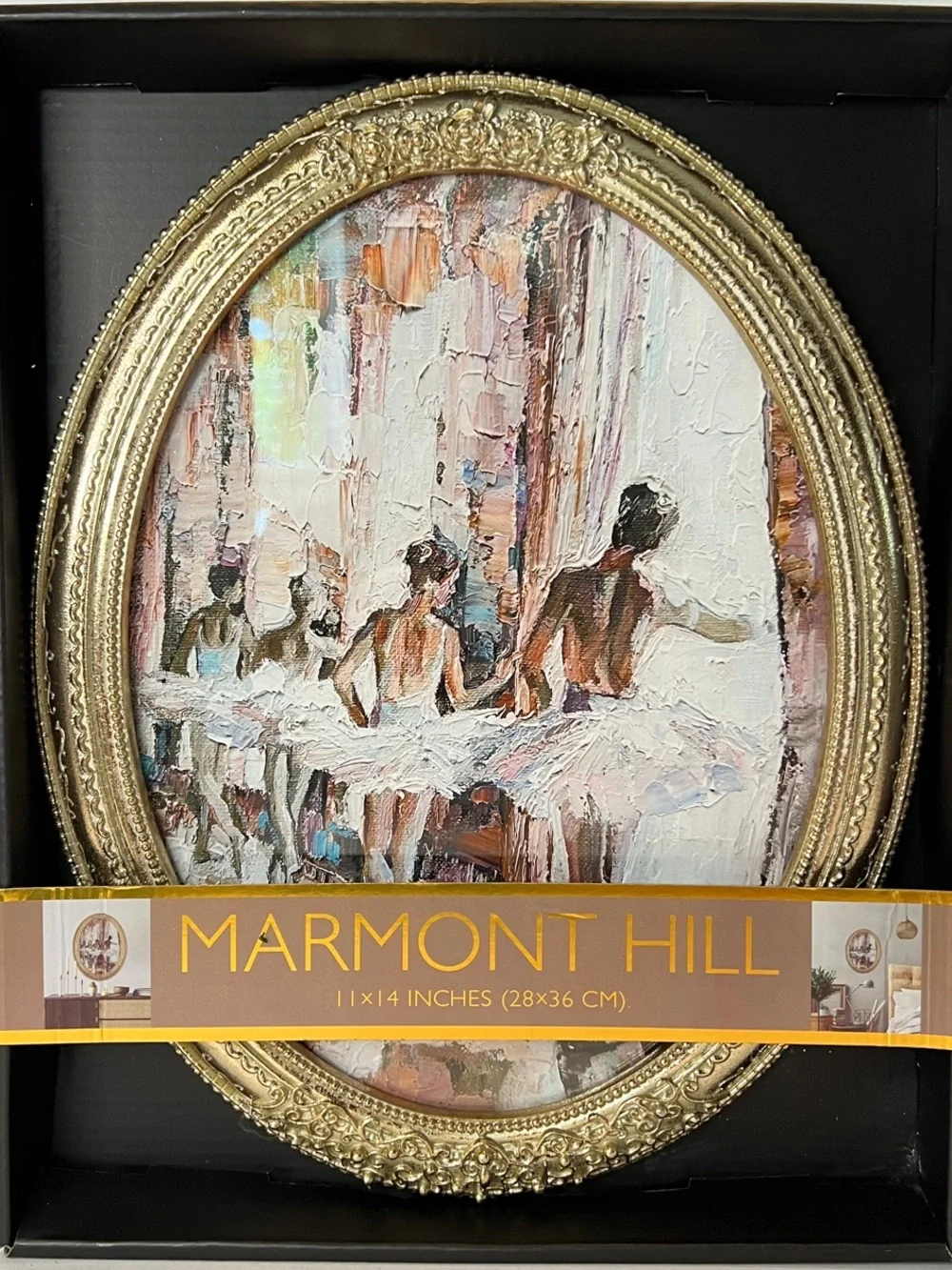 Marmont Hill Gold Framed Ballerina Wall Art 11x14 New